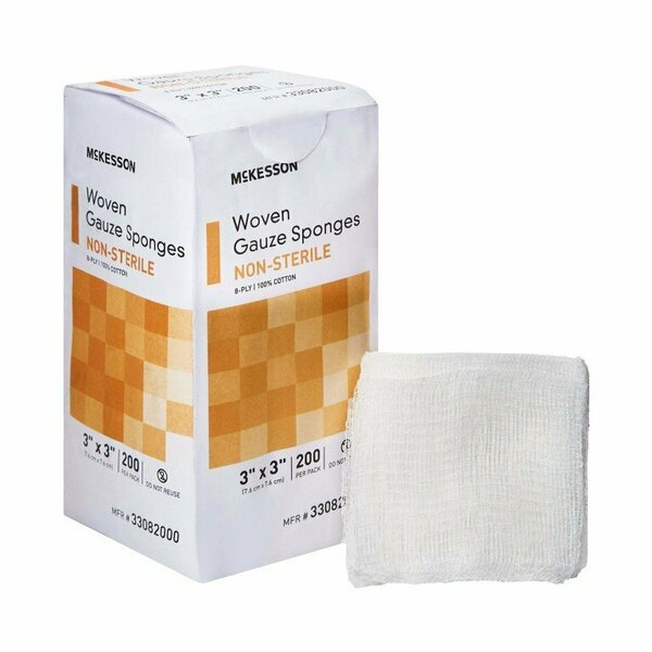 Mckesson NonSterile Gauze Sponge, 3 x 3 Inch, 4000PK 33082000